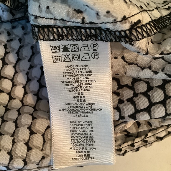 Michael Michael Kors Sleeveless Blouse Black White Size Large - Picture 9 of 12